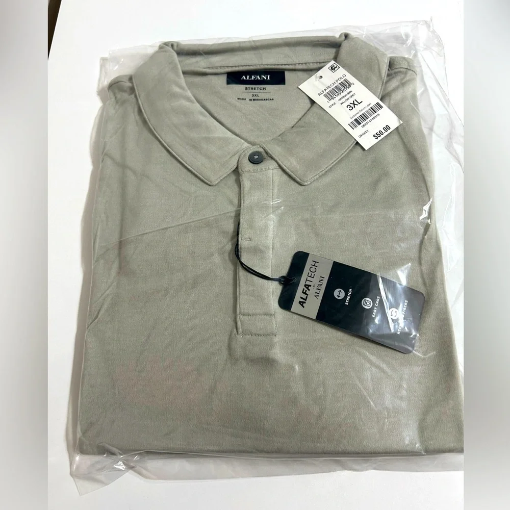 Alfani Men's Soft‎ Gray Polo Shirt